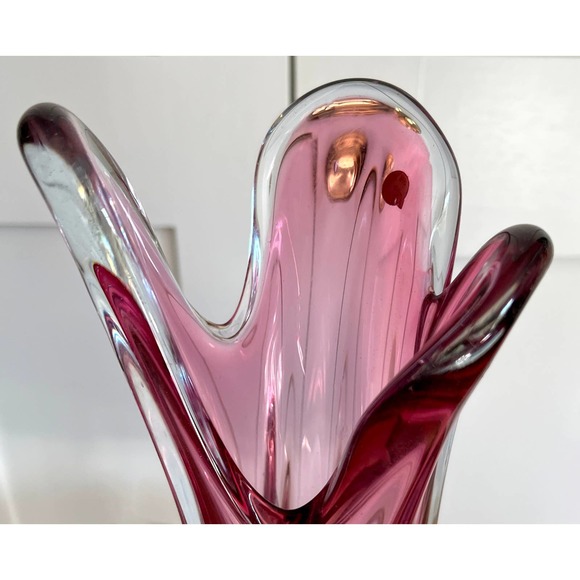 Mid Century Murano Glass Vase by Fratelli Toso 'Made in Italy' 1950s - Picture 6 of 8